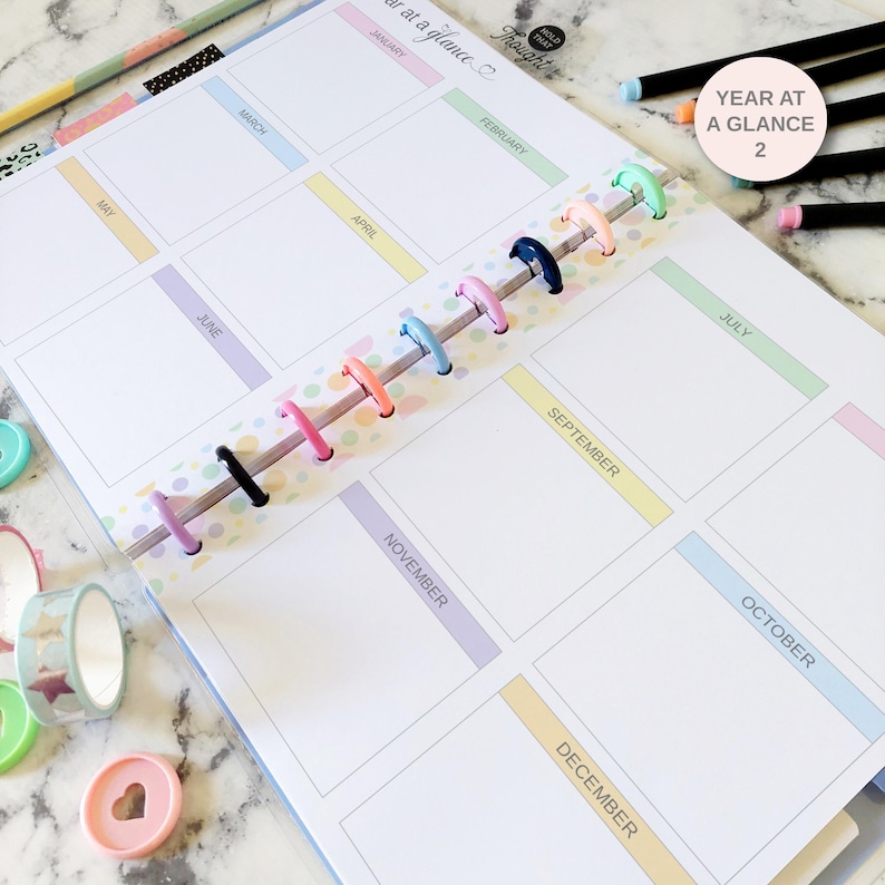 Disc Planner Examples Disc Planner Printable Bundle of Inserts Fit Happy Planner Classic ...