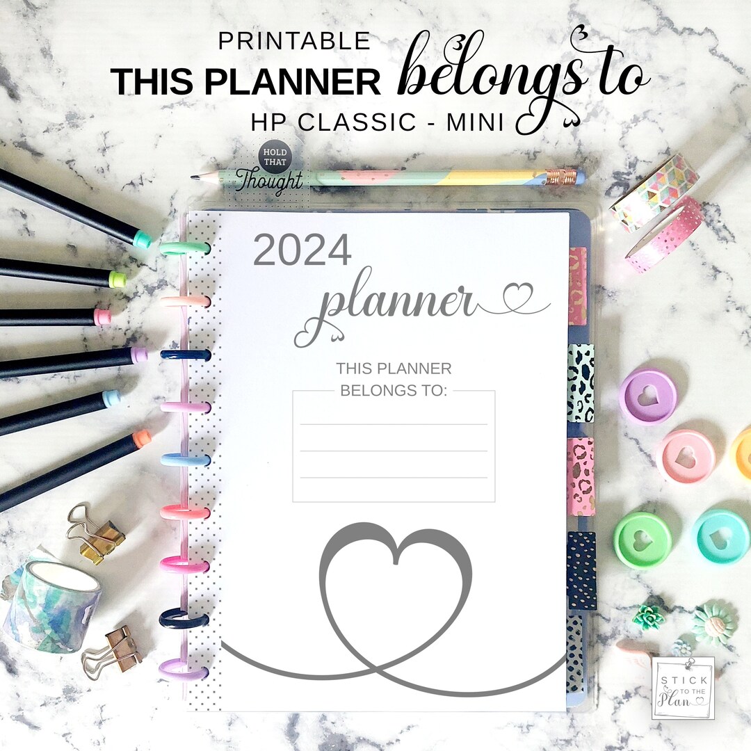 This Planner Belongs to Printable Happy Planner Classic Insert 2024 ...