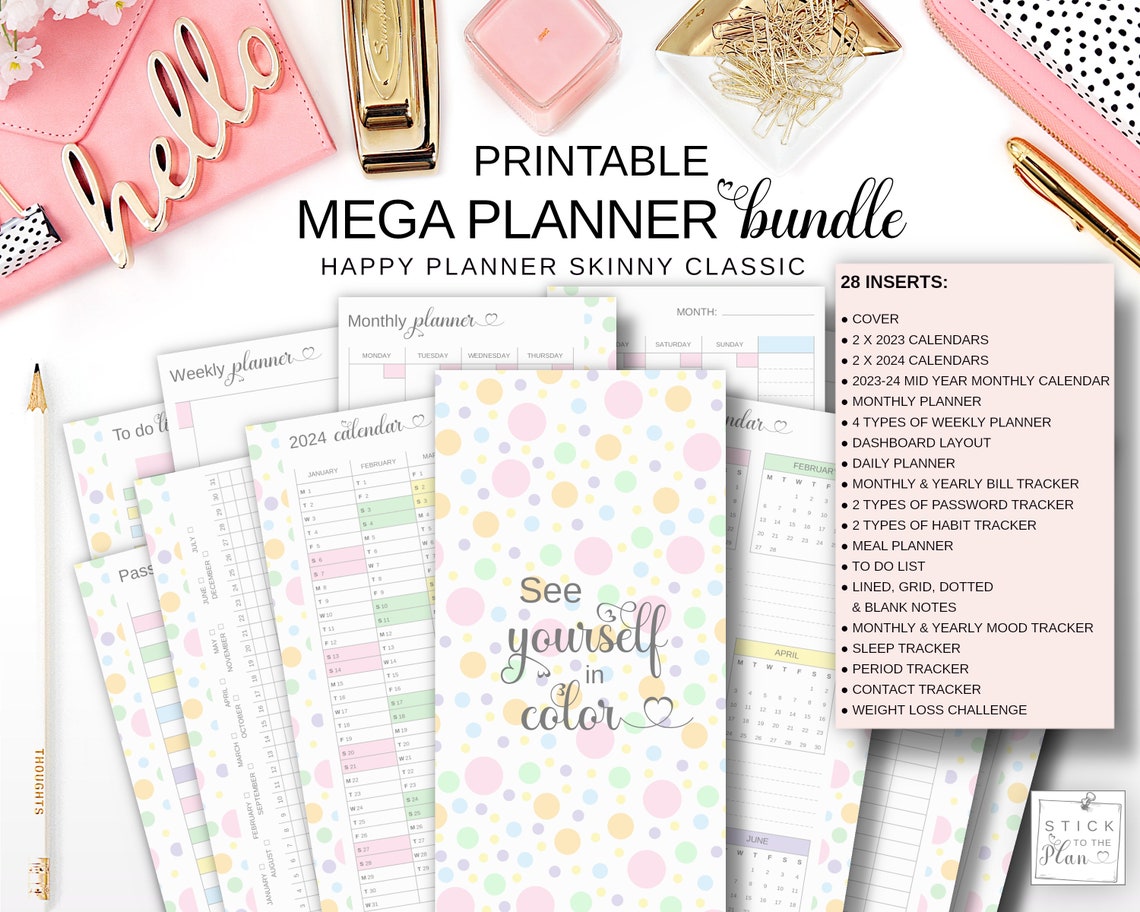 skinny-classic-happy-planner-inserts-printable-hp-half-sheet-etsy