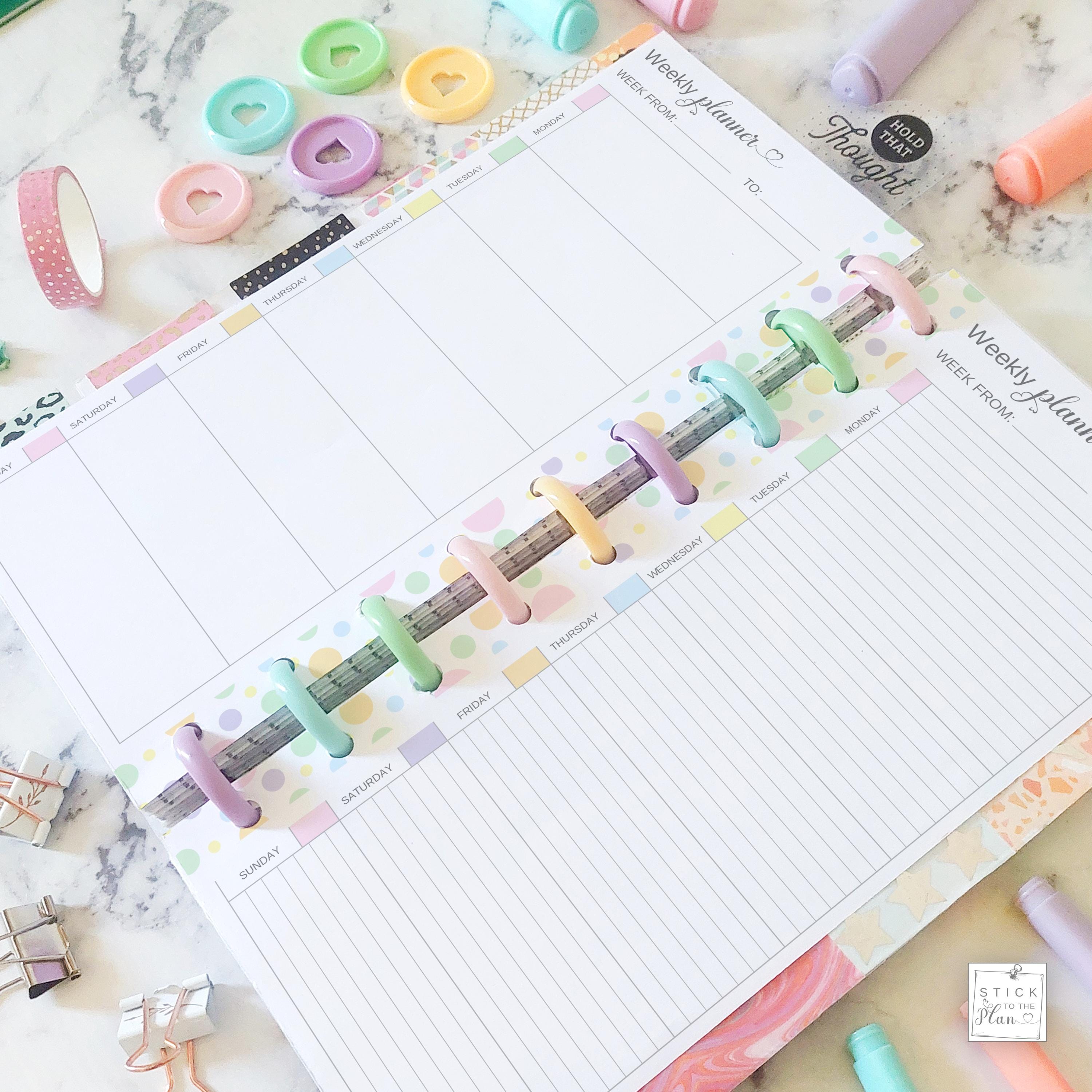 Skinny Classic Happy Planner Printable Weekly Insert, HP Half Sheets ...