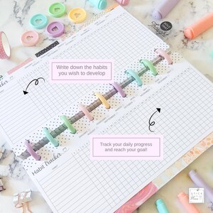 Monthly Habit Tracker Printable Happy Planner Skinny Classic Insert ...