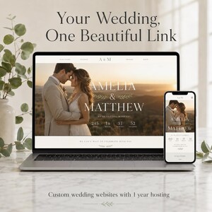 Custom Wedding Website | Personalized Photos, Details, RSVP | 1 Year Hosting (Source Code)