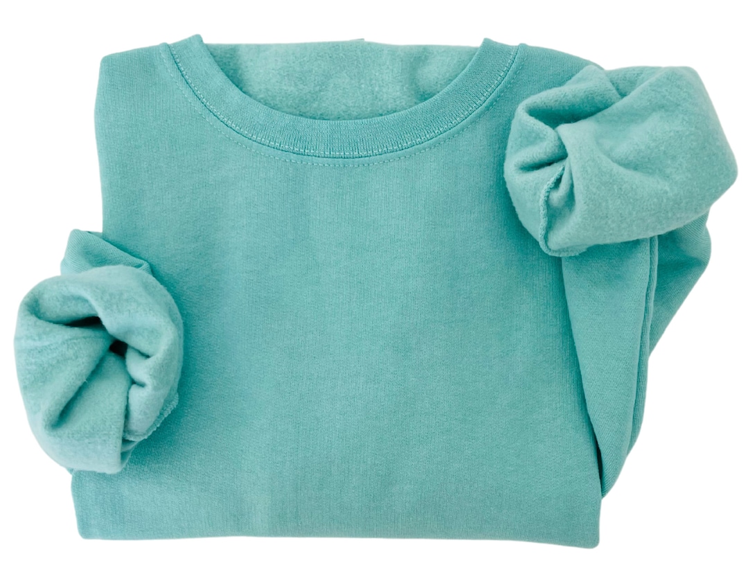 Vintage Sweatshirt Blanks Custom Dyed Sea Green, Mothers Day Gift