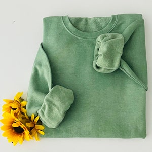 Vintage Sweatshirt Blanks Custom Dyed Lime Green, Regular and Plus Size 2XL-5XL, Sweatshirt Unisex, Sweatshirt Women