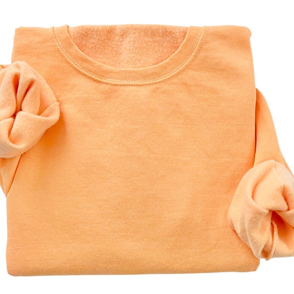 Vintage Sweatshirt Blanks Custom Dyed Tangerine Orange, Mother’s Day Gift, Regular and Plus Size 2XL-5XL Sweatshirt Unisex, Sweatshirt Women