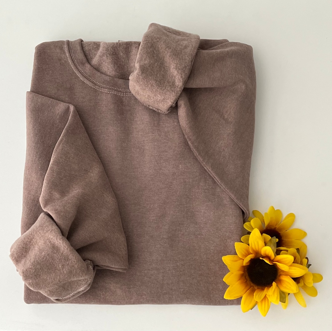 Vintage Sweatshirt Blanks Custom Dyed Cocoa Brown, Mothers Day Gift