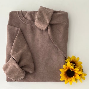Vintage Sweatshirt Blanks Custom Dyed Cocoa Brown, Mother’s Day Gift, Regular and Plus Size 2XL-5XL Sweatshirt Unisex, Sweatshirt Women