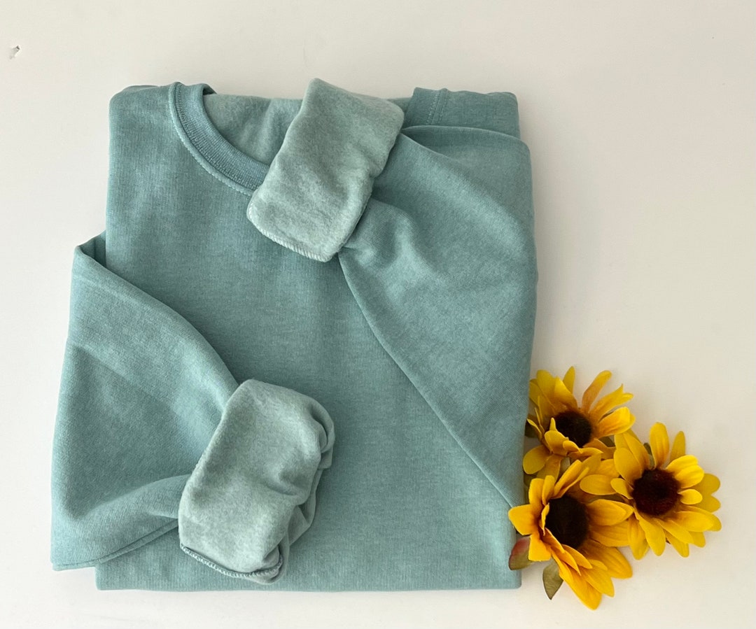 Vintage Sweatshirt Blanks Custom Dyed Pine Green, Regular and Plus Size