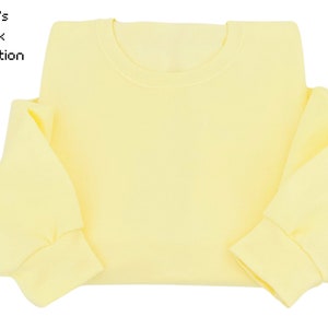 Vintage Sweatshirt Blanks Custom Dyed Neon Yellow, 80’s Mix, Regular and Plus Size 2XL-5XL Sweatshirt Unisex, Sweatshirt Women