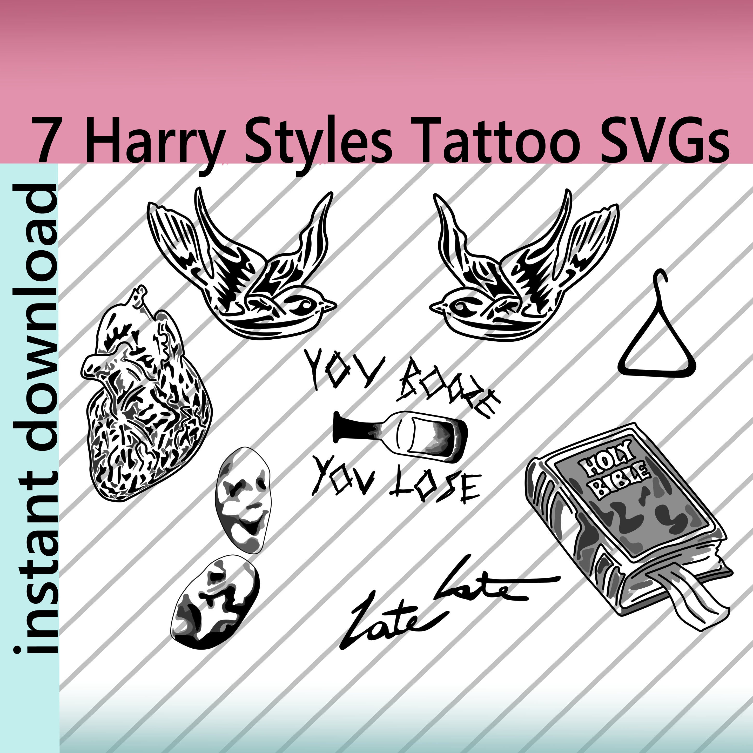 Harry Styles Tattoos Svg 