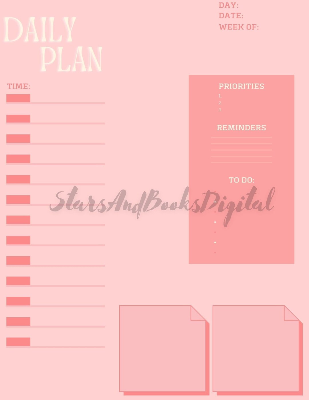 Printable Digital Customizable Planner - Strawberries and Cream - Etsy