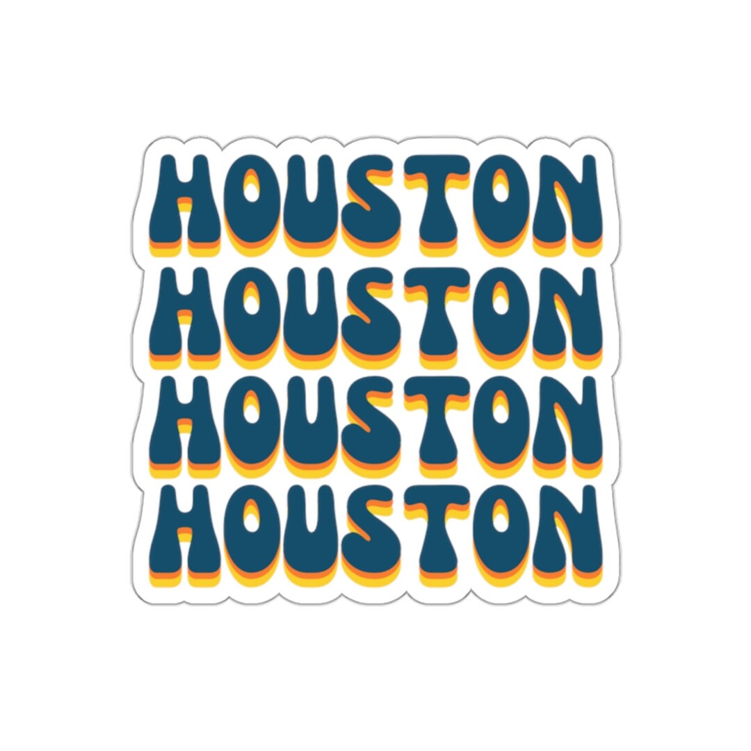 Houston Sticker Houston Texas Astros Sticker Astros Colors Etsy