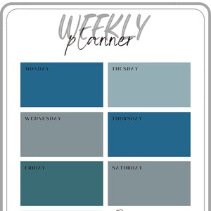 Weekly planner, minimalist design, downloadable, printable