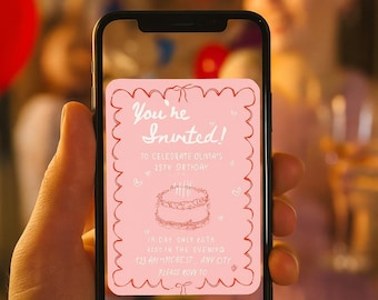Personalisierbare Geburtstagseinladung • Bearbeitbare Vorlage • Sofortiger Download