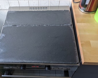 Custom made slate cover for the stove