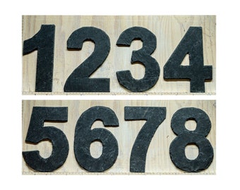 Slate digits numbers house numbers door sign