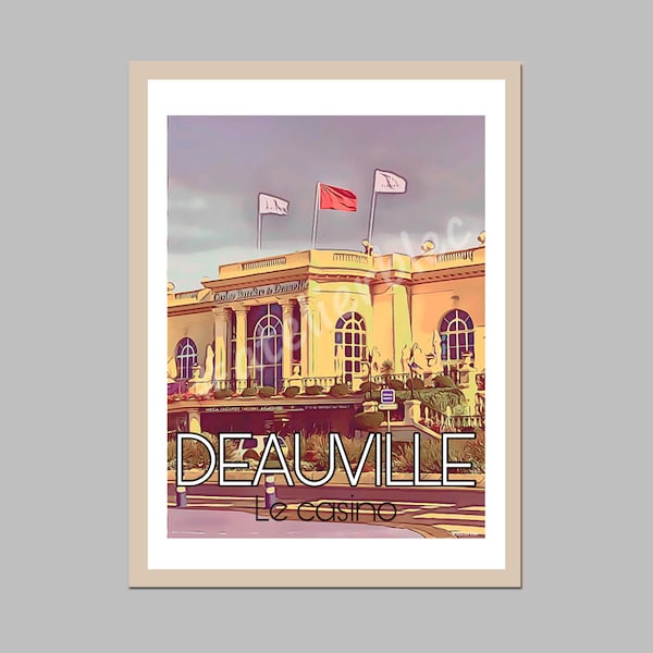 Affiche imprimée du casino de Deauville