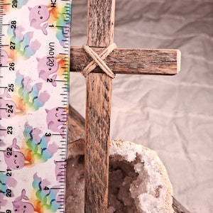 Small Reclaimed Wood Cross Ornament image 7