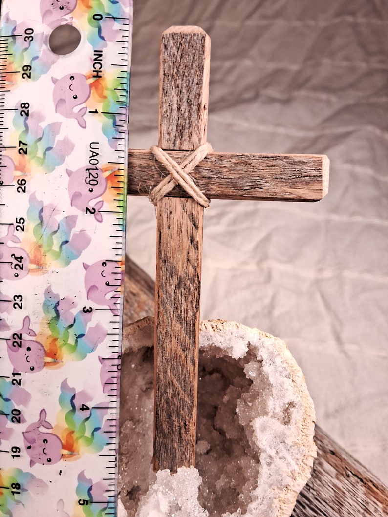 Small Reclaimed Wood Cross Ornament image 7