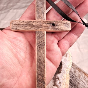 Small Reclaimed Wood Cross Ornament Ornament w/o rope