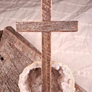 Small Reclaimed Wood Cross Ornament Only Cross w/o rope