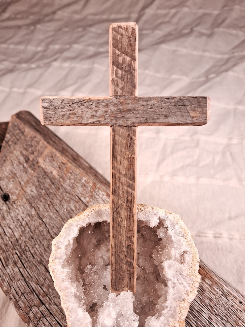 Small Reclaimed Wood Cross Ornament Only Cross w/o rope