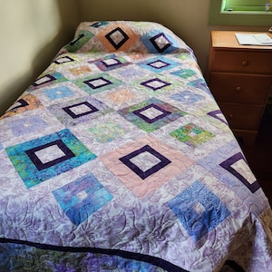 Up Square Down Square Twin Quilt
