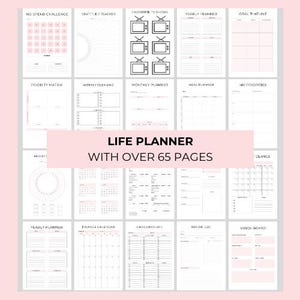 Undated Downloadable Planner, Journal, Daily Planner, Productivity ADHD Planner, Daily Journal * Pink