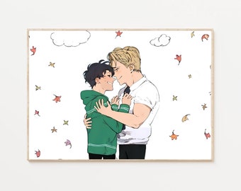 Hartstopper Kit Connor Joe Locke Nick Nelson Charlie Spring muurkunst fanart A4 LGBT