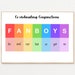 Fanboys Coordinating Conjunctions Poster | Colourful Literacy Printable ...