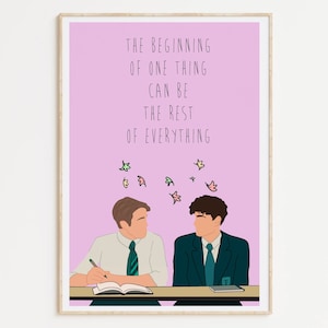 Heartstopper Kit Connor Joe Locke Nick Nelson Charlie Spring wall art fan art A4 LGBT