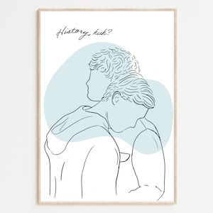 Red, White and Royal Blue Print Quote Alex Henry, Line Art | ART | 2 sizes