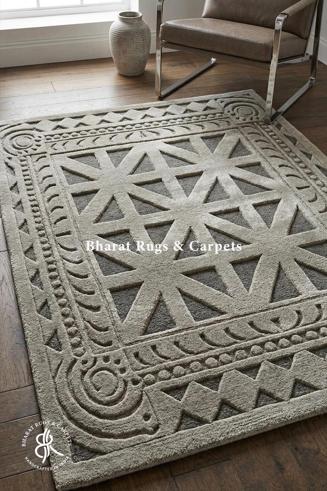 Carter Rugs Geometric Sculptural Geometric Wool Rug Handtufted Modern Textured Area Rug ...