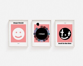 J-Hope Hope World Jack In The Box Minimal Poster Set DESCARGA DIGITAL - Rose