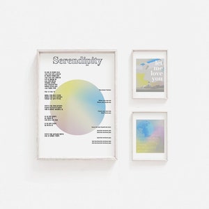 Serendipity poster set - BTS Minimal Wall Art DIGITAL DOWNLOAD