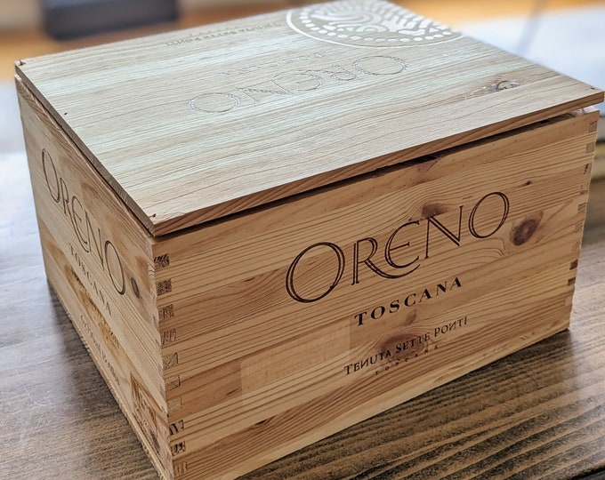 6 Bottle Wine Crate With Lid 2018 Oreno Toscana Etsy