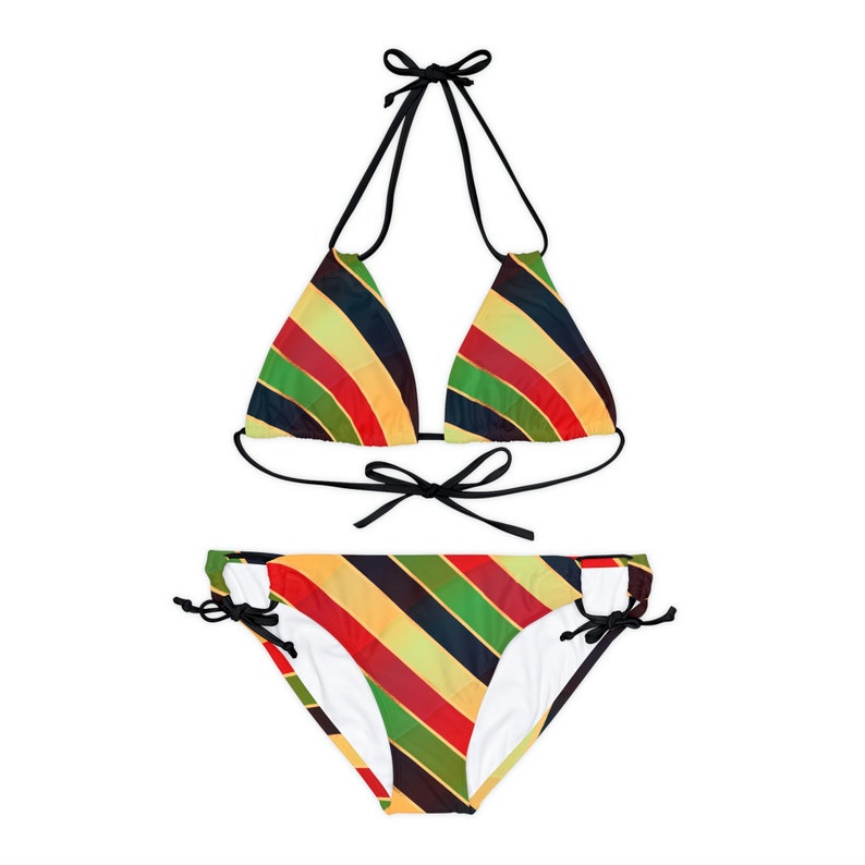 Jamaica Bikini Swimsuit Jamaican Rasta Colors Two Piece Etsy