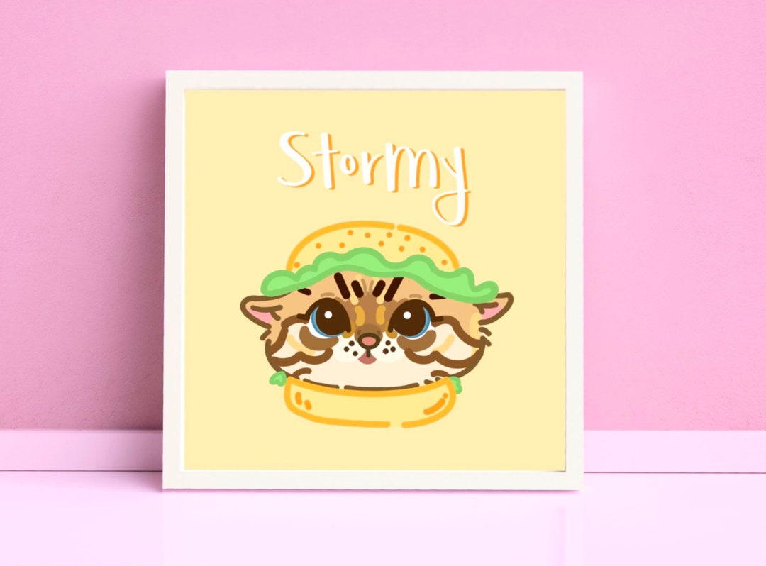 Pet Cute Drawing Cat Cute Portraits Digital Pet Drawing Etsy