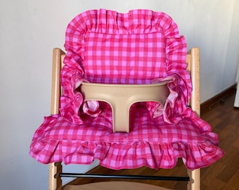 Waterproof Extra Padded rudement Vichy Cushion Set Wipe clean for Stokke Tripp Trapp Highchair