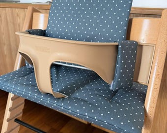 Waterproof Wipeable Cushion set for Stokke Tripp Trapp highchair| Green Polka Dot