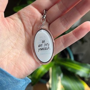 Dazai Manga Quote Keychain