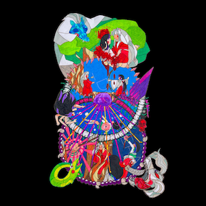 Inuya sha Stained-Glass Style Druck