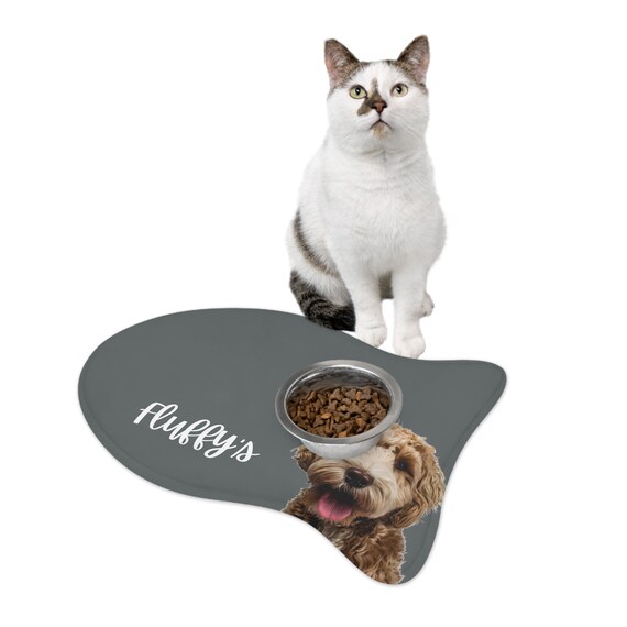 Personalized Dog Mats Using Pet Photo Name Personalized Dog Food Mat  Personalized Dog Placemat Custom Dog Bowl Mat Personalized Pet Mat 