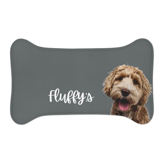 Personalized Dog Mats Using Pet Photo Name Personalized Dog Food Mat  Personalized Dog Placemat Custom Dog Bowl Mat Personalized Pet Mat 