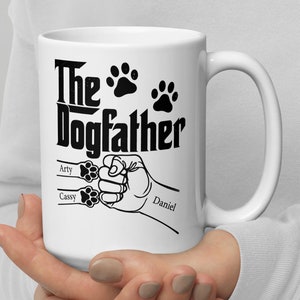 Personalisierte der Hundevater und die Katzenmutter Geschenk Tasse für Haustier Eltern, lustige Faust Bump kundenspezifische Tasse für Hundevater, Vatertagsgeschenk