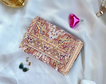 Handmade wallet for women, Mini wallet, Slim bifold wallet, Carpet wallet, Fabric Wallet, Small wallet, Photo wallet, Cute Women wallets
