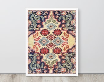 Art mural de tapis persan, images imprimables de tapis de Boho, images numériques de Kilim, art mural imprimable de téléchargement numérique de tapisserie de tapisserie du Maroc D1