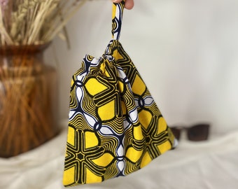 Pochette mignonne, Petit sac à cordon, Sac à cordon en coton, Petite pochette à cordes, Pochette à accessoires floraux, Petit sac à cordon, Sac Kitenge