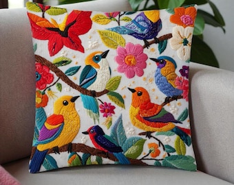 [専用]メキシコ　オトミ刺繍　ハンドメイド クッションカバー 民芸品 手作りオトミ刺繍枕カバー - メキシコの民芸クッション - Etsy 日本