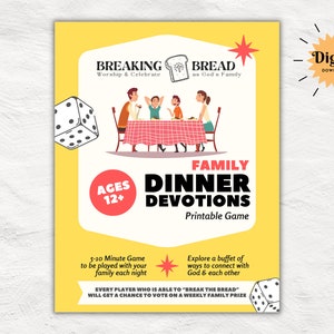 Jeu de dévotions pour le dîner en famille | Explorez 9 styles de culte uniques | Culte chrétien et jeu de dévotion | Autel familial | Jeu imprimable